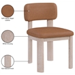 Meridian Furniture Paloma Cognac Vegan Leather Dining Chair (Set of 2)