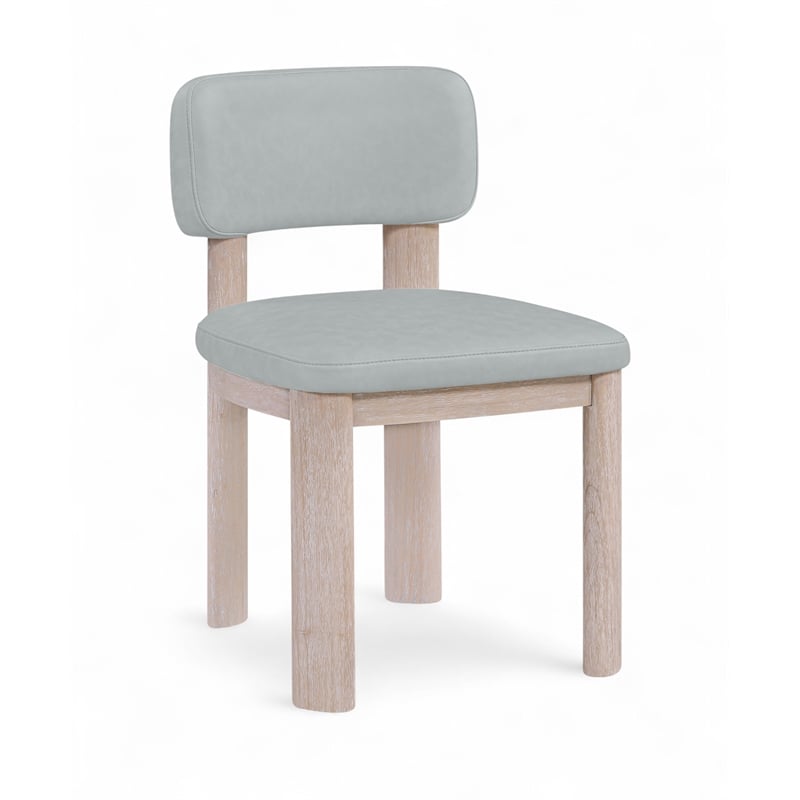 Meridian Furniture Paloma Light Blue Vegan Leather Dining Chair (Set of 2)