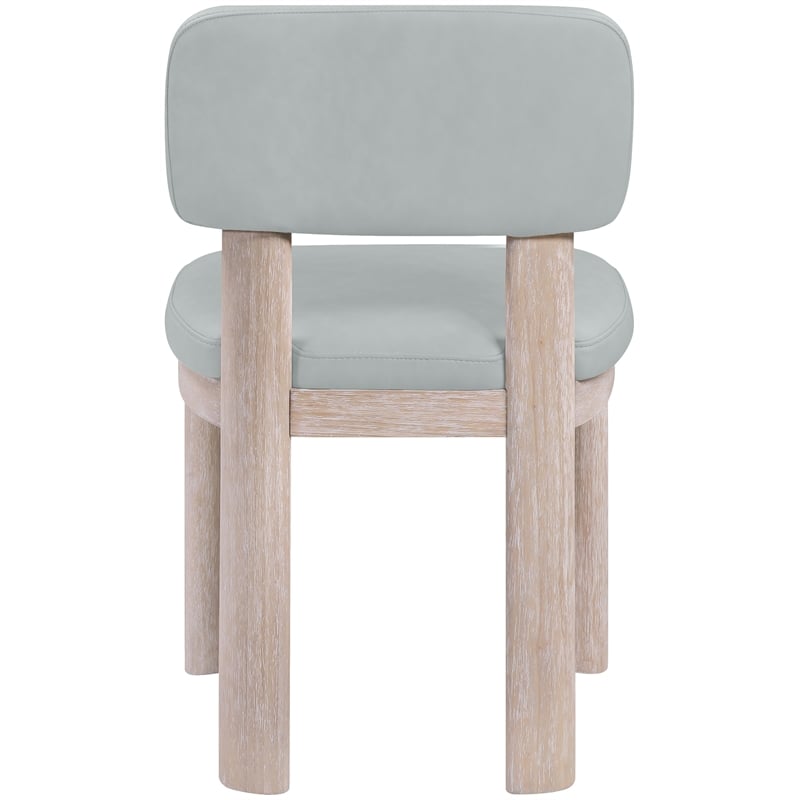 Meridian Furniture Paloma Light Blue Vegan Leather Dining Chair (Set of 2)