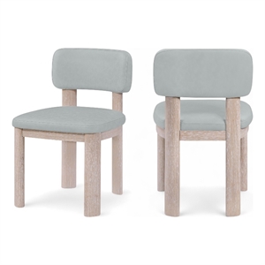 Meridian Furniture Paloma Light Blue Vegan Leather Dining Chair (Set of 2)