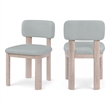 Meridian Furniture Paloma Light Blue Vegan Leather Dining Chair (Set of 2)