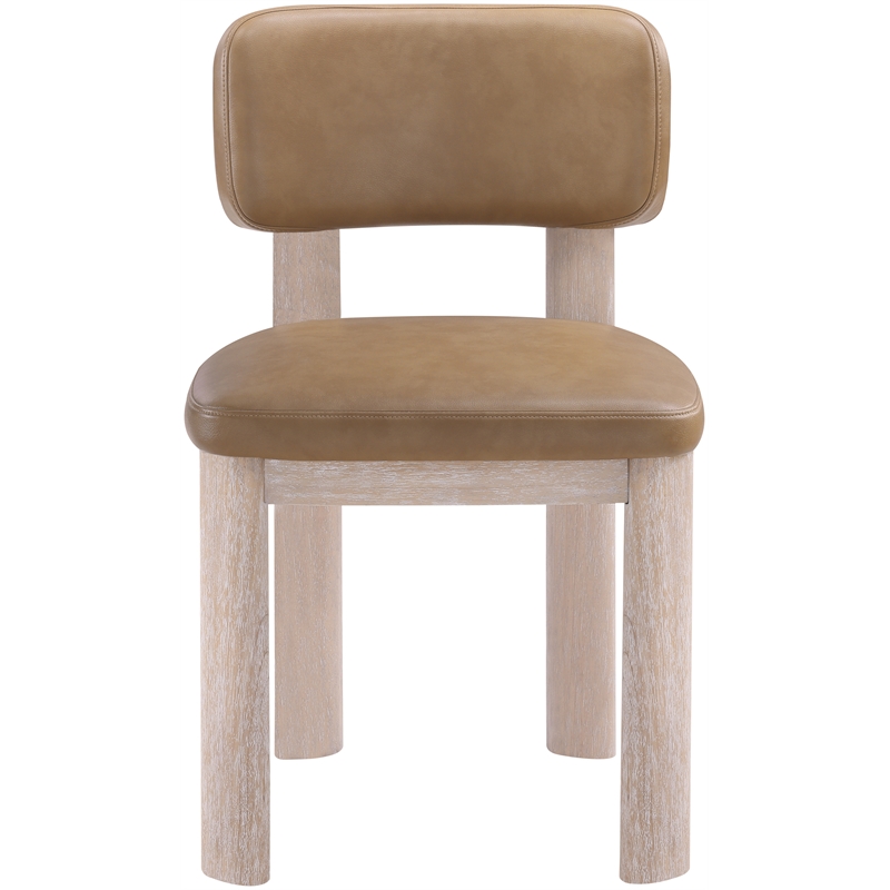 Meridian Furniture Paloma Tan Vegan Leather Dining Chair (Set of 2)