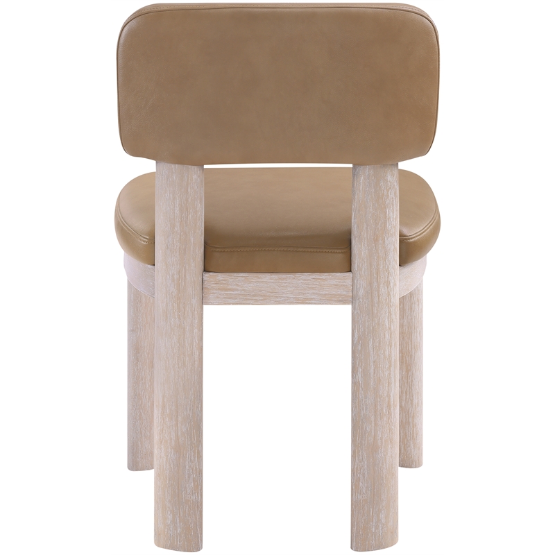 Meridian Furniture Paloma Tan Vegan Leather Dining Chair (Set of 2)