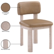 Meridian Furniture Paloma Tan Vegan Leather Dining Chair (Set of 2)