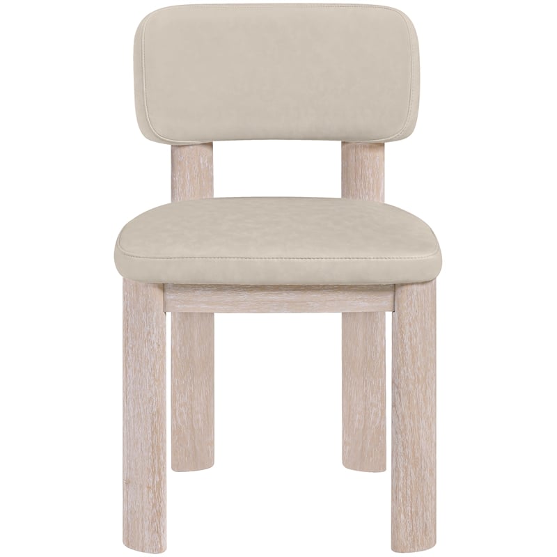 Meridian Furniture Paloma Taupe Vegan Leather Dining Chair (Set of 2)