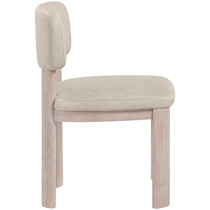 Meridian Furniture Paloma Taupe Vegan Leather Dining Chair (Set of 2)