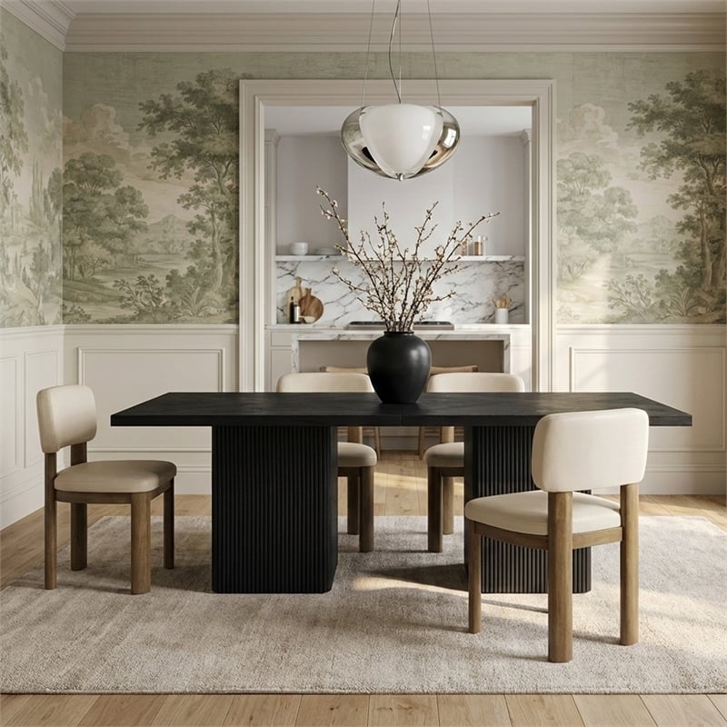 Meridian Furniture Paloma Beige Vegan Leather Dining Chair (Set of 2)