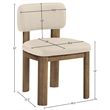 Meridian Furniture Paloma Beige Vegan Leather Dining Chair (Set of 2)