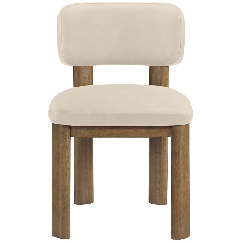 Meridian Furniture Paloma Beige Vegan Leather Dining Chair (Set of 2)