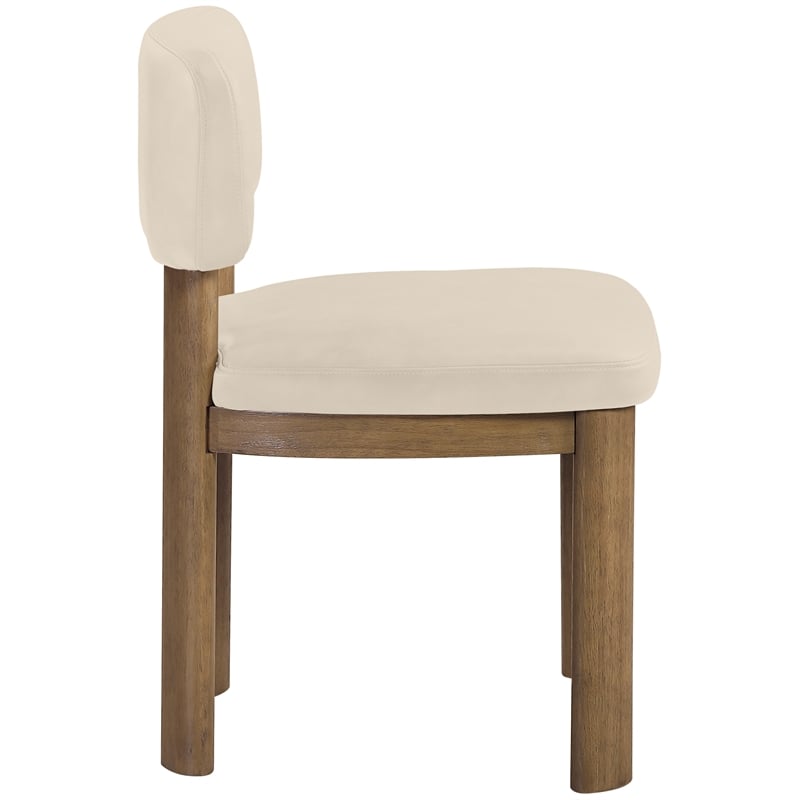Meridian Furniture Paloma Beige Vegan Leather Dining Chair (Set of 2)