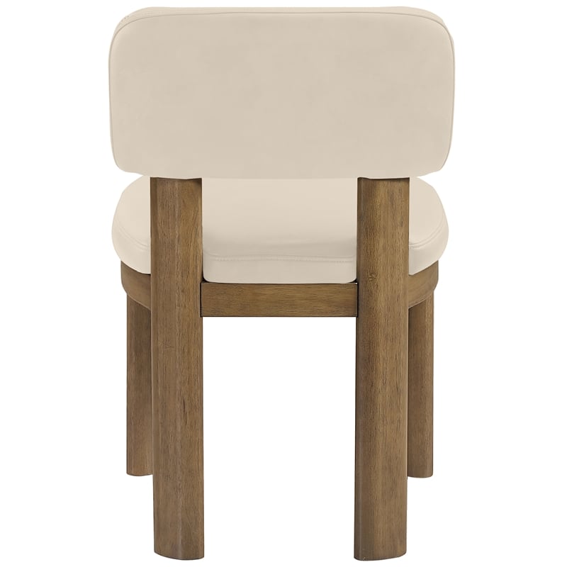 Meridian Furniture Paloma Beige Vegan Leather Dining Chair (Set of 2)