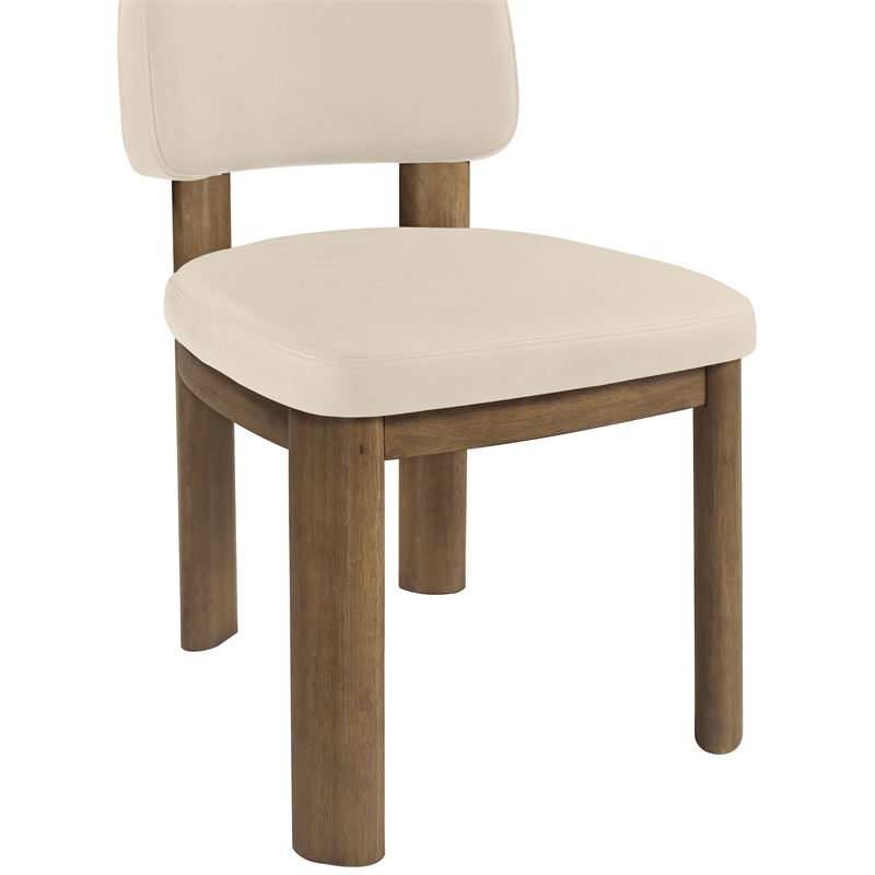 Meridian Furniture Paloma Beige Vegan Leather Dining Chair (Set of 2)