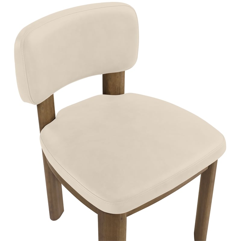 Meridian Furniture Paloma Beige Vegan Leather Dining Chair (Set of 2)