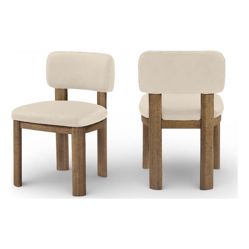 Meridian Furniture Paloma Beige Vegan Leather Dining Chair (Set of 2)