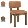 Meridian Furniture Paloma Cognac Vegan Leather Dining Chair (Set of 2)