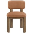 Meridian Furniture Paloma Cognac Vegan Leather Dining Chair (Set of 2)