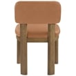 Meridian Furniture Paloma Cognac Vegan Leather Dining Chair (Set of 2)