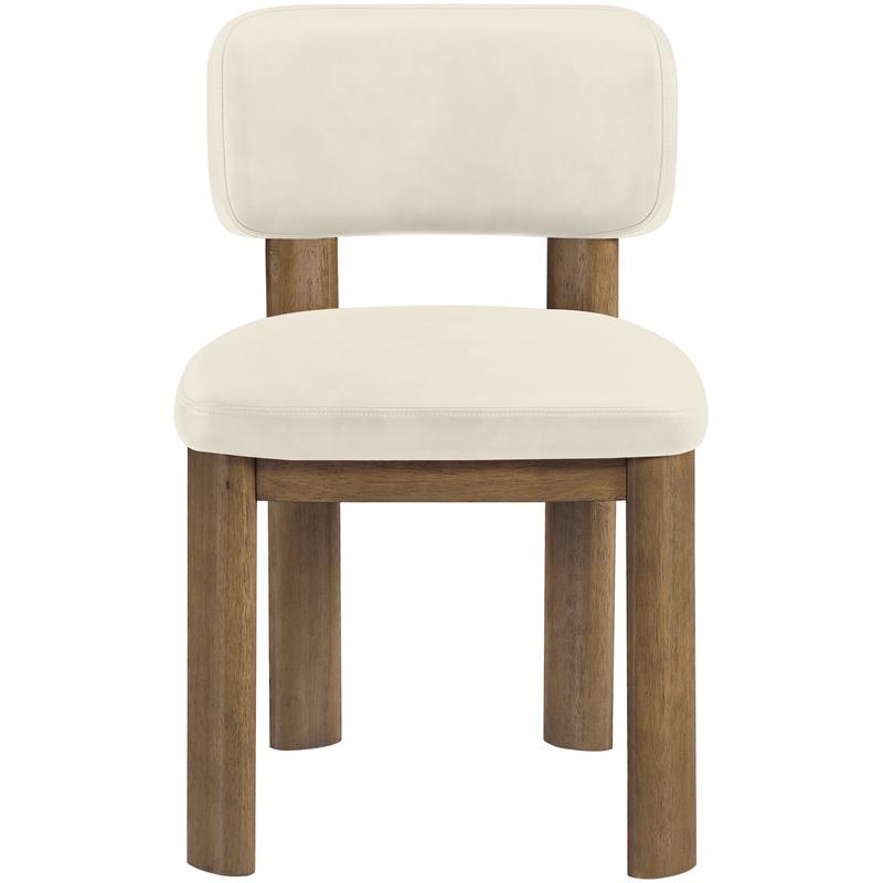 Meridian Furniture Paloma Cream Vegan Leather Dining Chair (Set of 2)