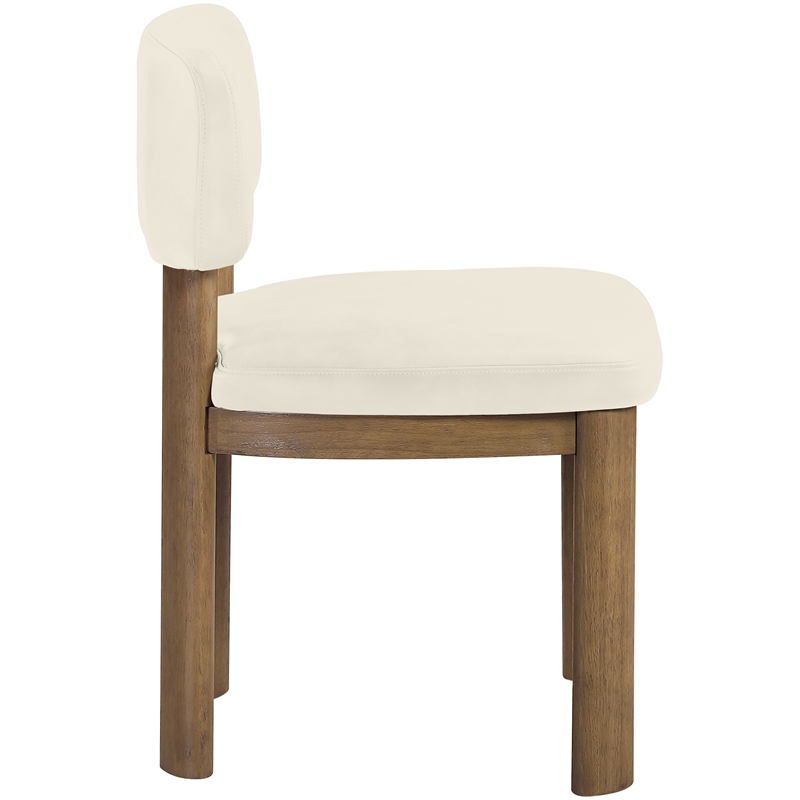 Meridian Furniture Paloma Cream Vegan Leather Dining Chair (Set of 2)