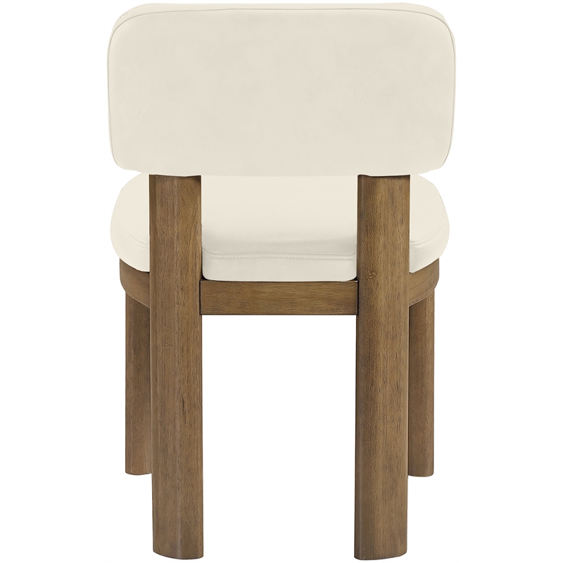 Meridian Furniture Paloma Cream Vegan Leather Dining Chair (Set of 2)