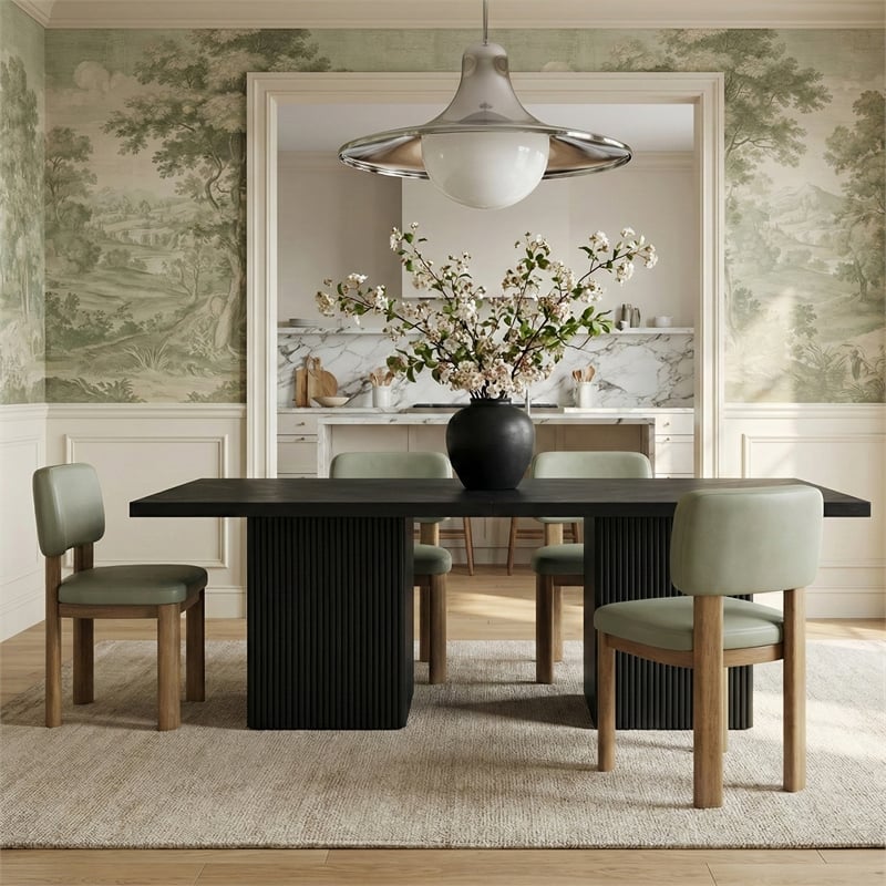 Meridian Furniture Paloma Mint Vegan Leather Dining Chair (Set of 2)