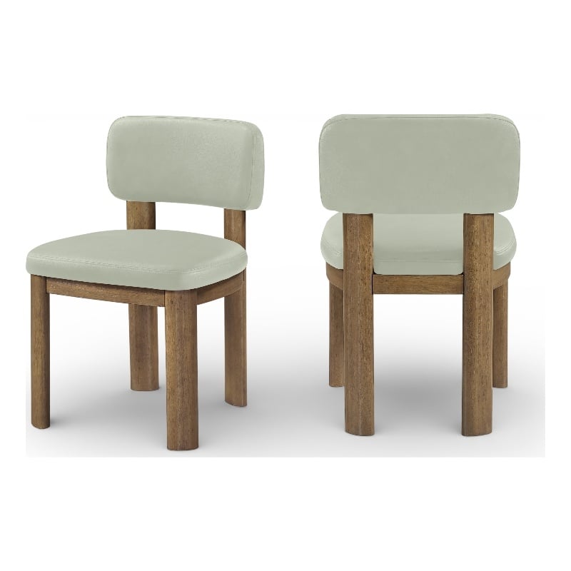 Meridian Furniture Paloma Mint Vegan Leather Dining Chair (Set of 2)