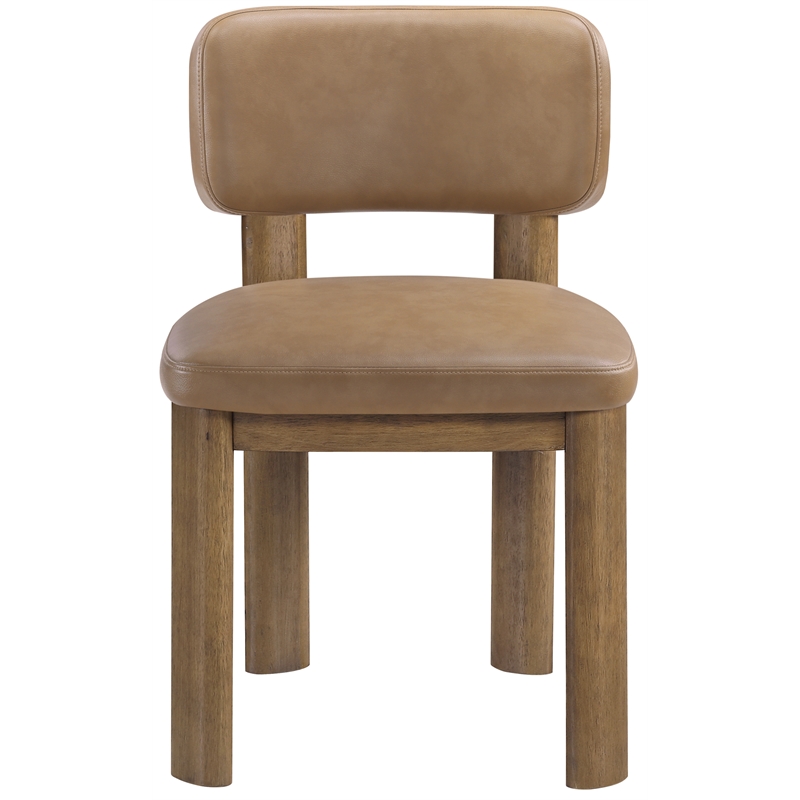 Meridian Furniture Paloma Tan Vegan Leather Dining Chair (Set of 2)