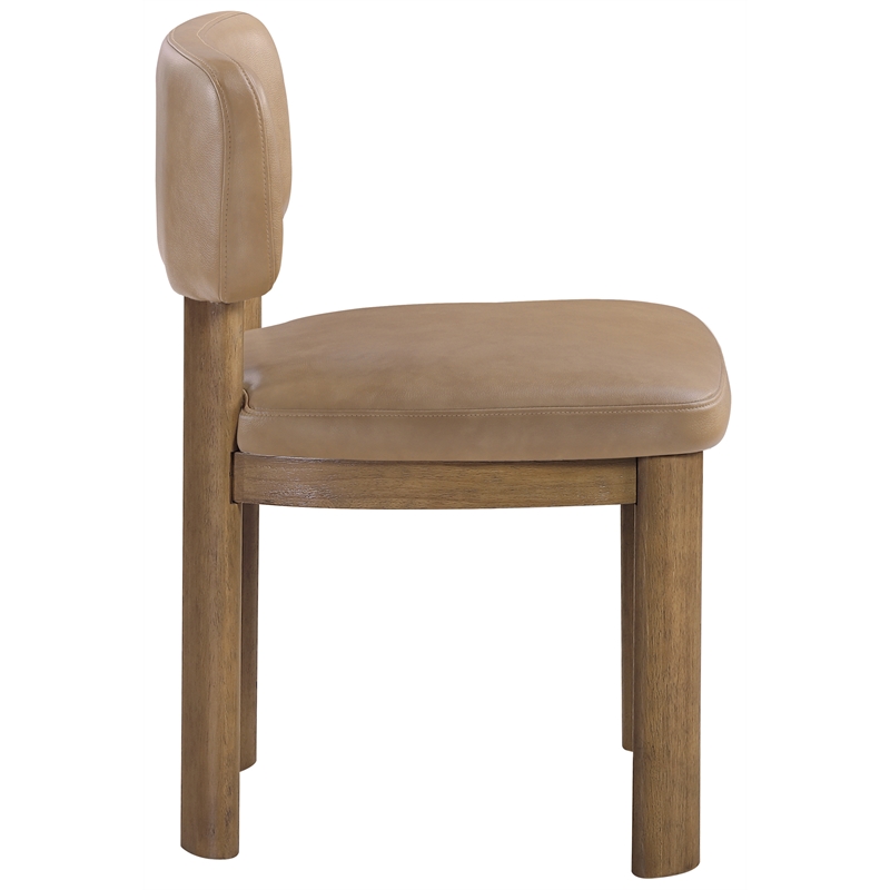 Meridian Furniture Paloma Tan Vegan Leather Dining Chair (Set of 2)