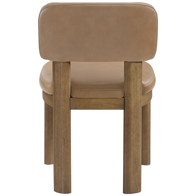 Meridian Furniture Paloma Tan Vegan Leather Dining Chair (Set of 2)