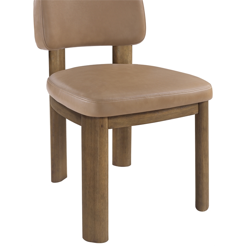 Meridian Furniture Paloma Tan Vegan Leather Dining Chair (Set of 2)