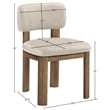 Meridian Furniture Paloma Taupe Vegan Leather Dining Chair (Set of 2)