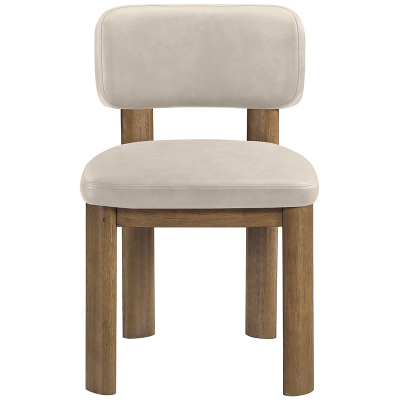 Meridian Furniture Paloma Taupe Vegan Leather Dining Chair (Set of 2)