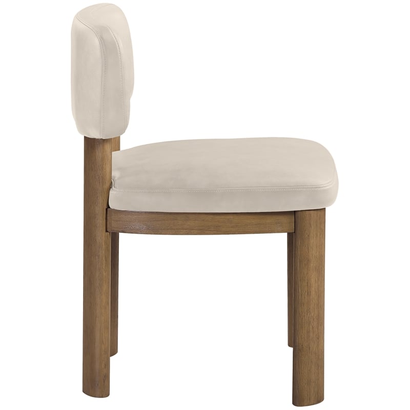 Meridian Furniture Paloma Taupe Vegan Leather Dining Chair (Set of 2)