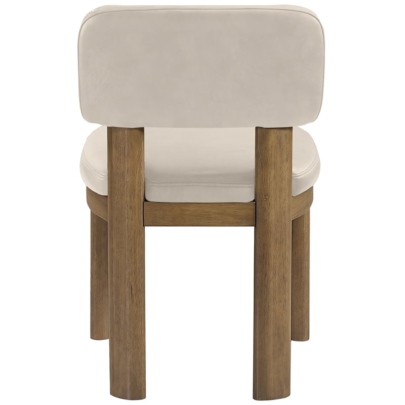 Meridian Furniture Paloma Taupe Vegan Leather Dining Chair (Set of 2)