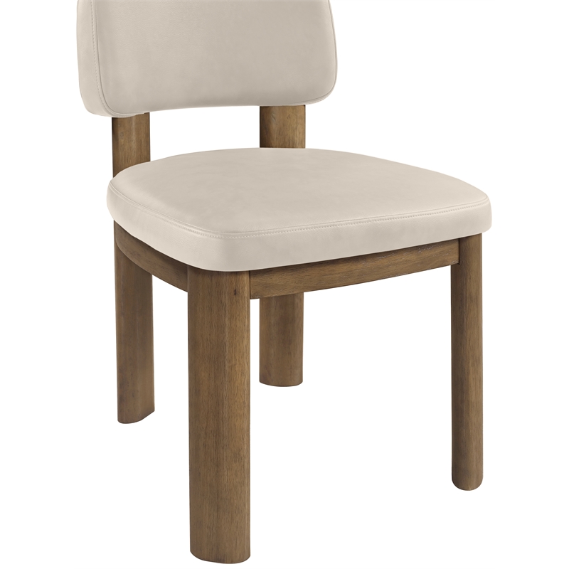 Meridian Furniture Paloma Taupe Vegan Leather Dining Chair (Set of 2)