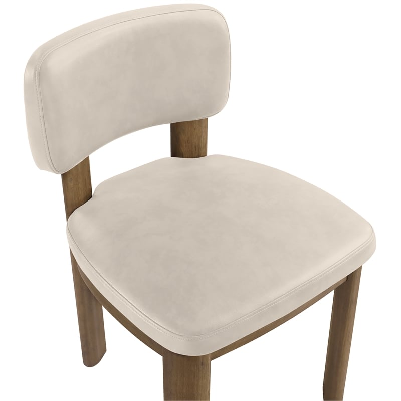 Meridian Furniture Paloma Taupe Vegan Leather Dining Chair (Set of 2)