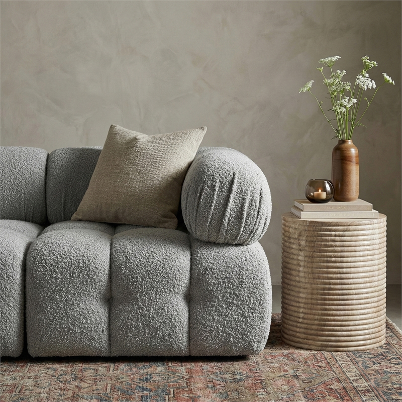 Meridian Furniture Rapallo Beige Concrete Indoor/Outdoor End Table