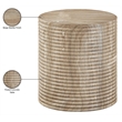 Meridian Furniture Rapallo Beige Concrete Indoor/Outdoor End Table