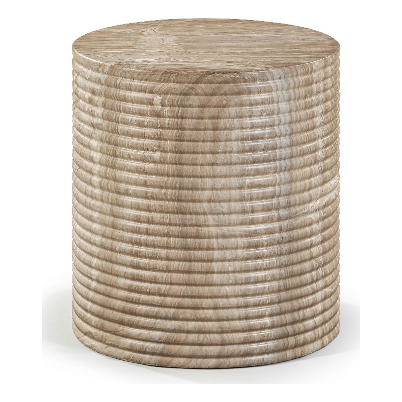 Meridian Furniture Rapallo Beige Concrete Indoor/Outdoor End Table