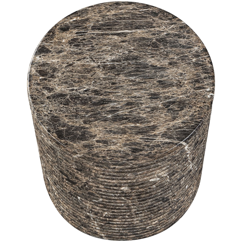 Meridian Furniture Rapallo Brown Concrete Indoor/Outdoor End Table