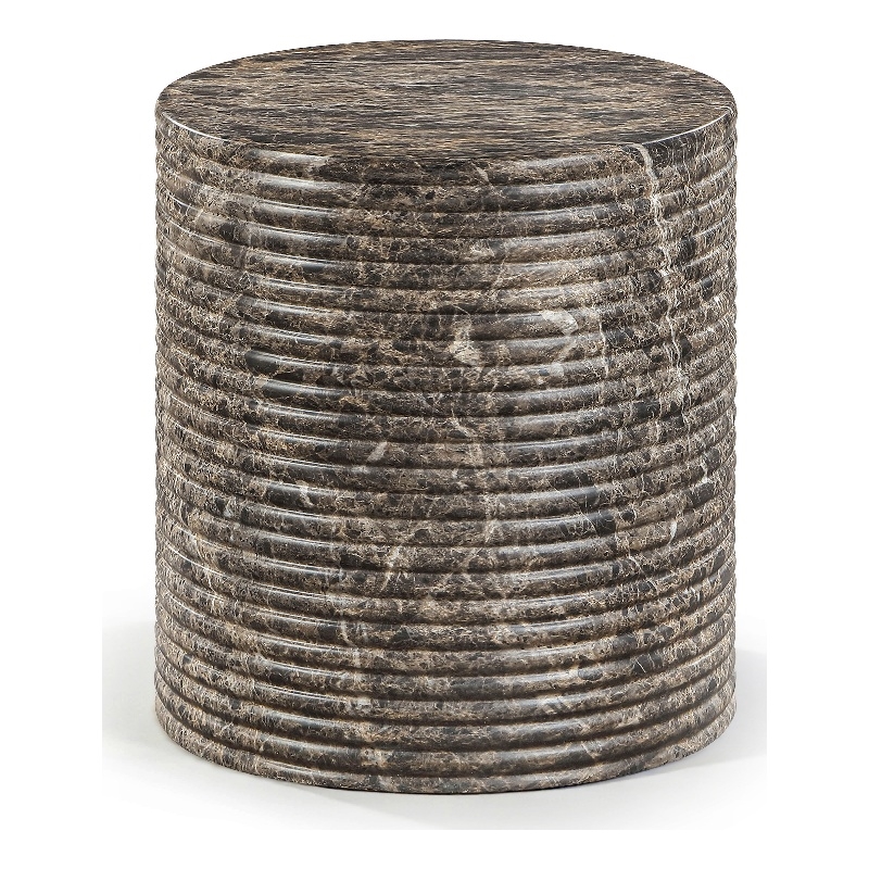 Meridian Furniture Rapallo Brown Concrete Indoor/Outdoor End Table