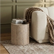Meridian Furniture Rapallo Travertine Concrete Indoor/Outdoor End Table
