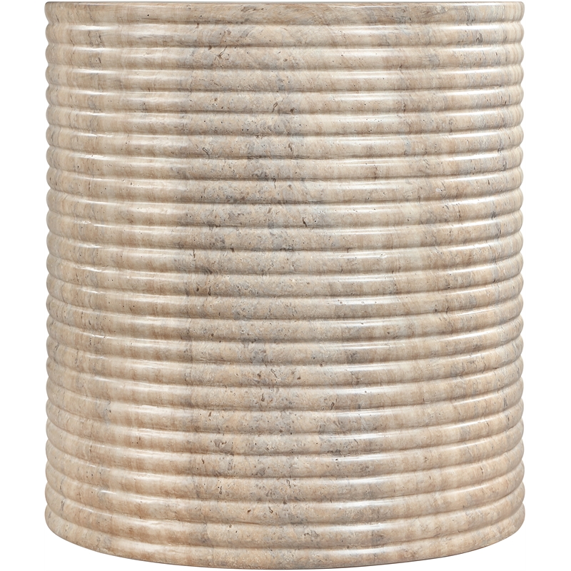 Meridian Furniture Rapallo Travertine Concrete Indoor/Outdoor End Table