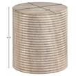 Meridian Furniture Rapallo Travertine Concrete Indoor/Outdoor End Table