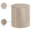 Meridian Furniture Rapallo Travertine Concrete Indoor/Outdoor End Table
