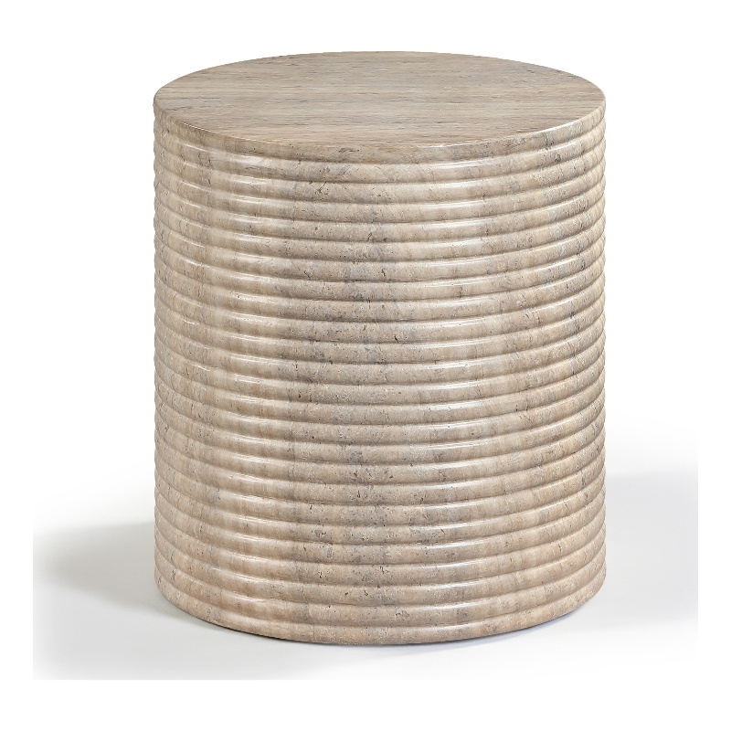 Meridian Furniture Rapallo Travertine Concrete Indoor/Outdoor End Table