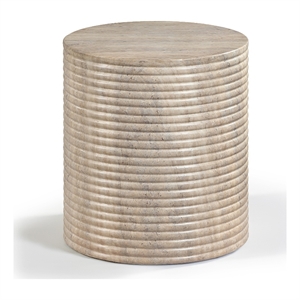 Meridian Furniture Rapallo Travertine Concrete Indoor/Outdoor End Table
