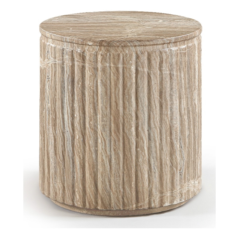 Meridian Furniture Catania Beige Concrete Indoor/Outdoor End Table