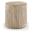 Meridian Furniture Catania Beige Concrete Indoor/Outdoor End Table