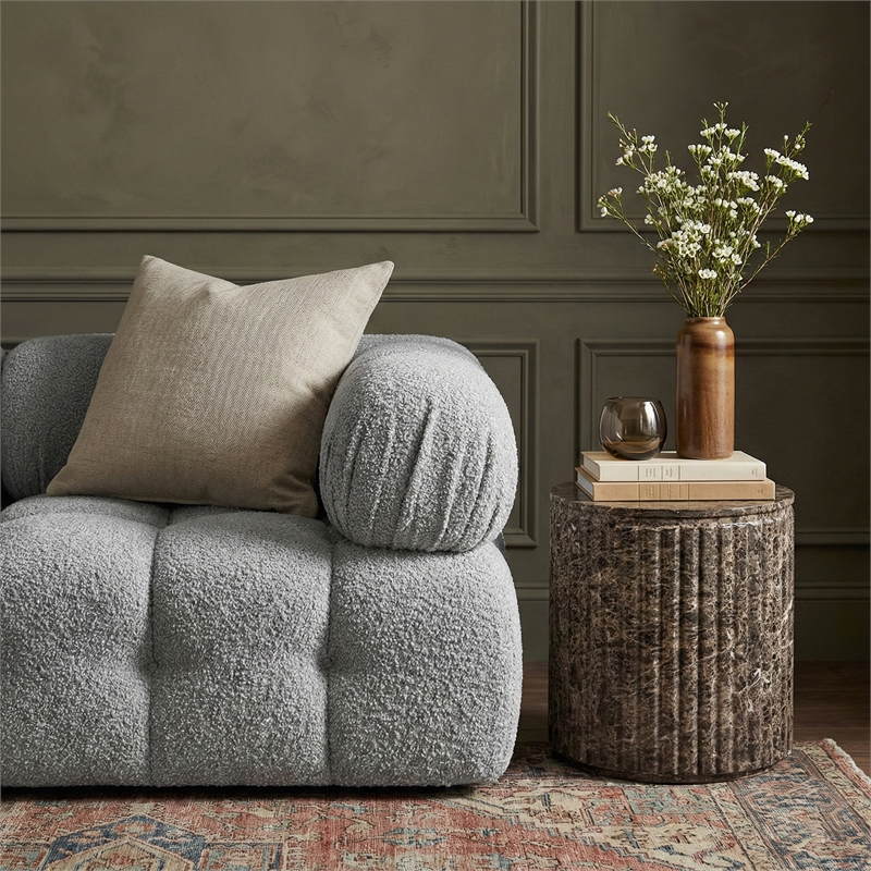 Meridian Furniture Catania Brown Concrete Indoor/Outdoor End Table